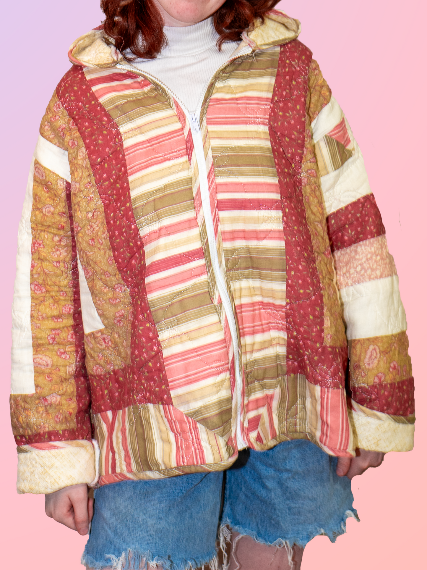 Floral Sunshine Zip-Up with Hood