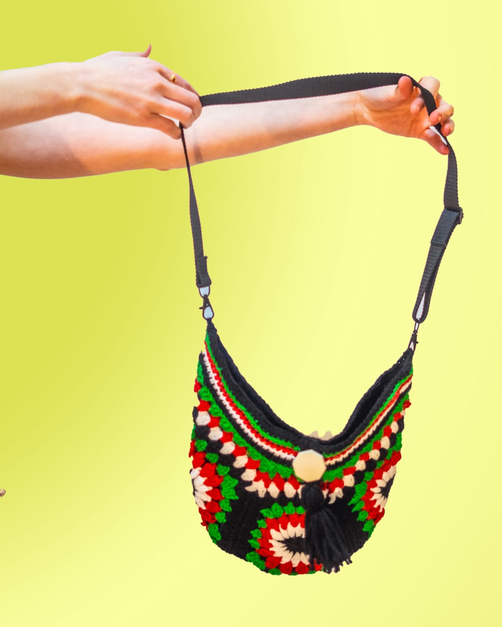Bold Crossbody Crochet Bag