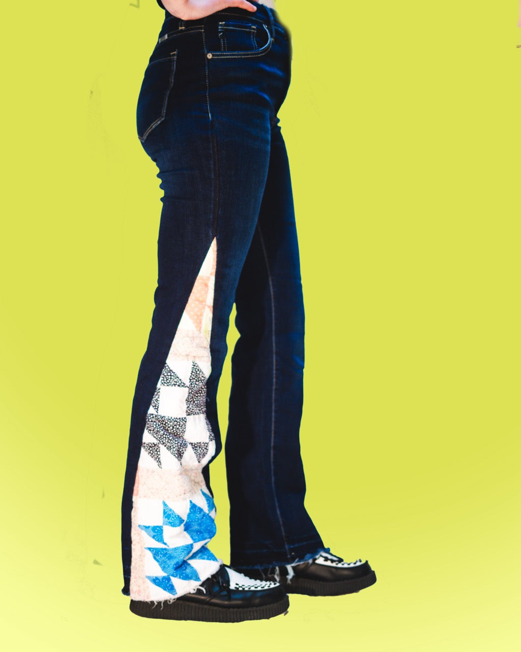 Hourglass Quilted Flair Jeans